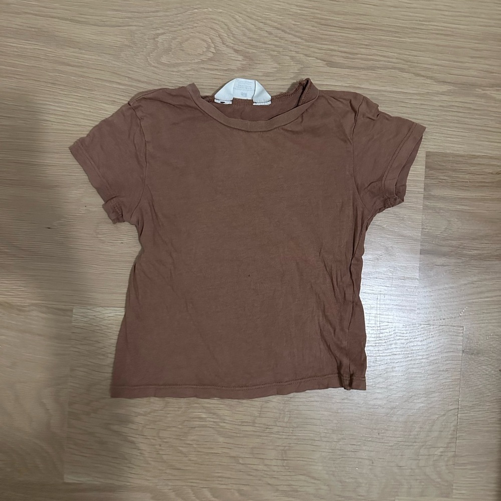 H&M Cozy Kids' Brown Short Sleeve Tee